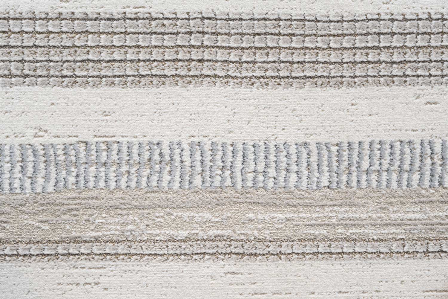 Oslo Hazy Stripe Cream Grey Beige Rug