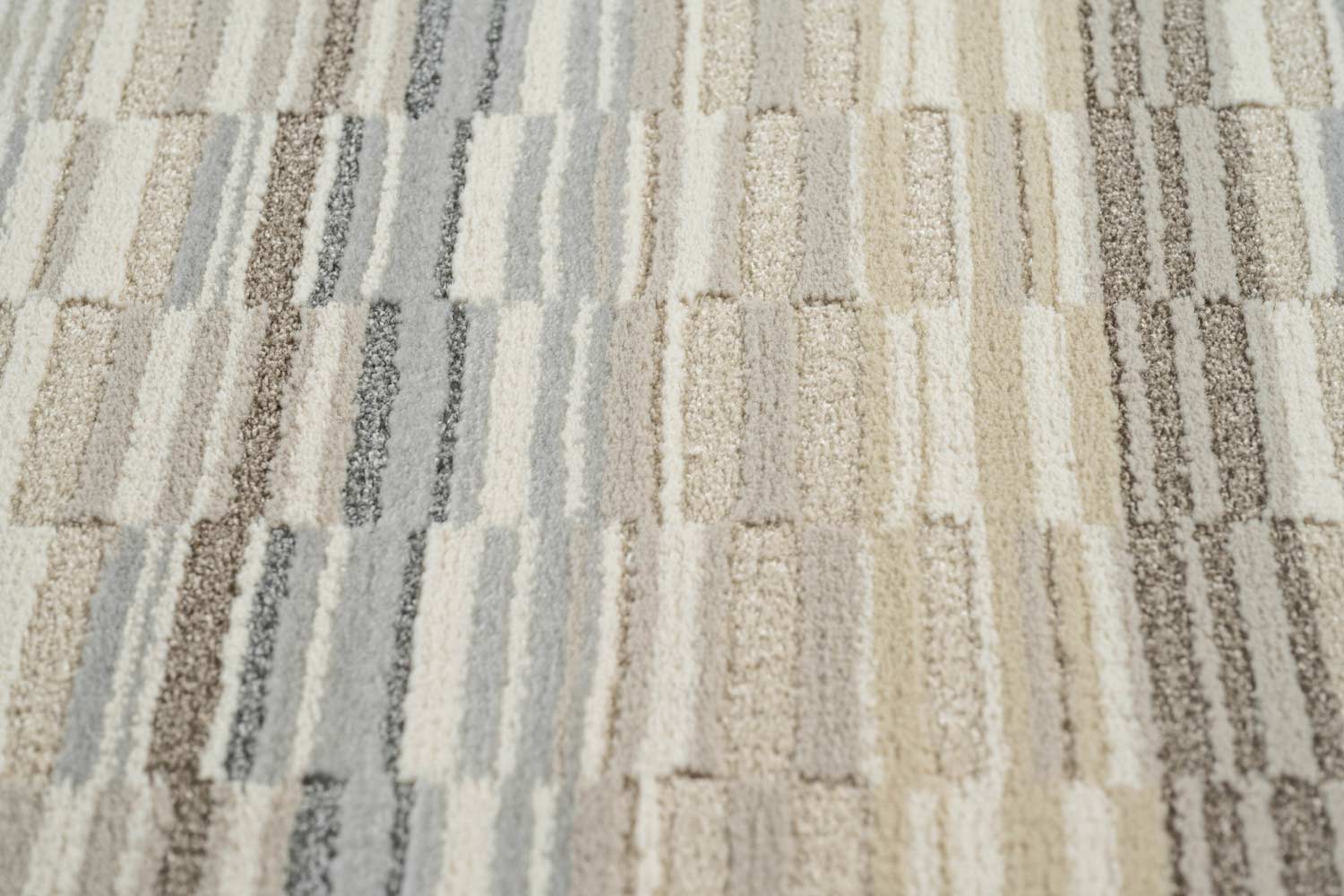 Oslo Sandbar Stripe Cream Grey Beige Rug