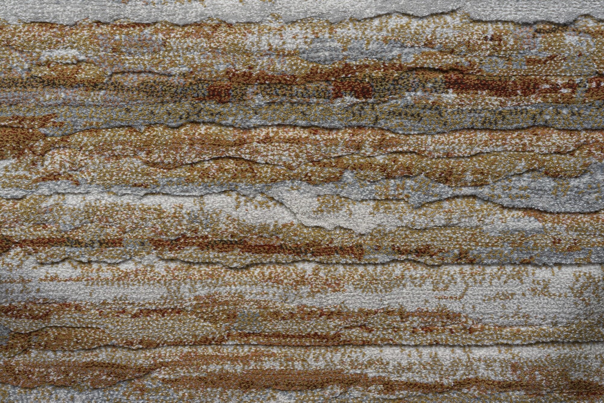 Galleria Bordered Strdata Terracotta Rug