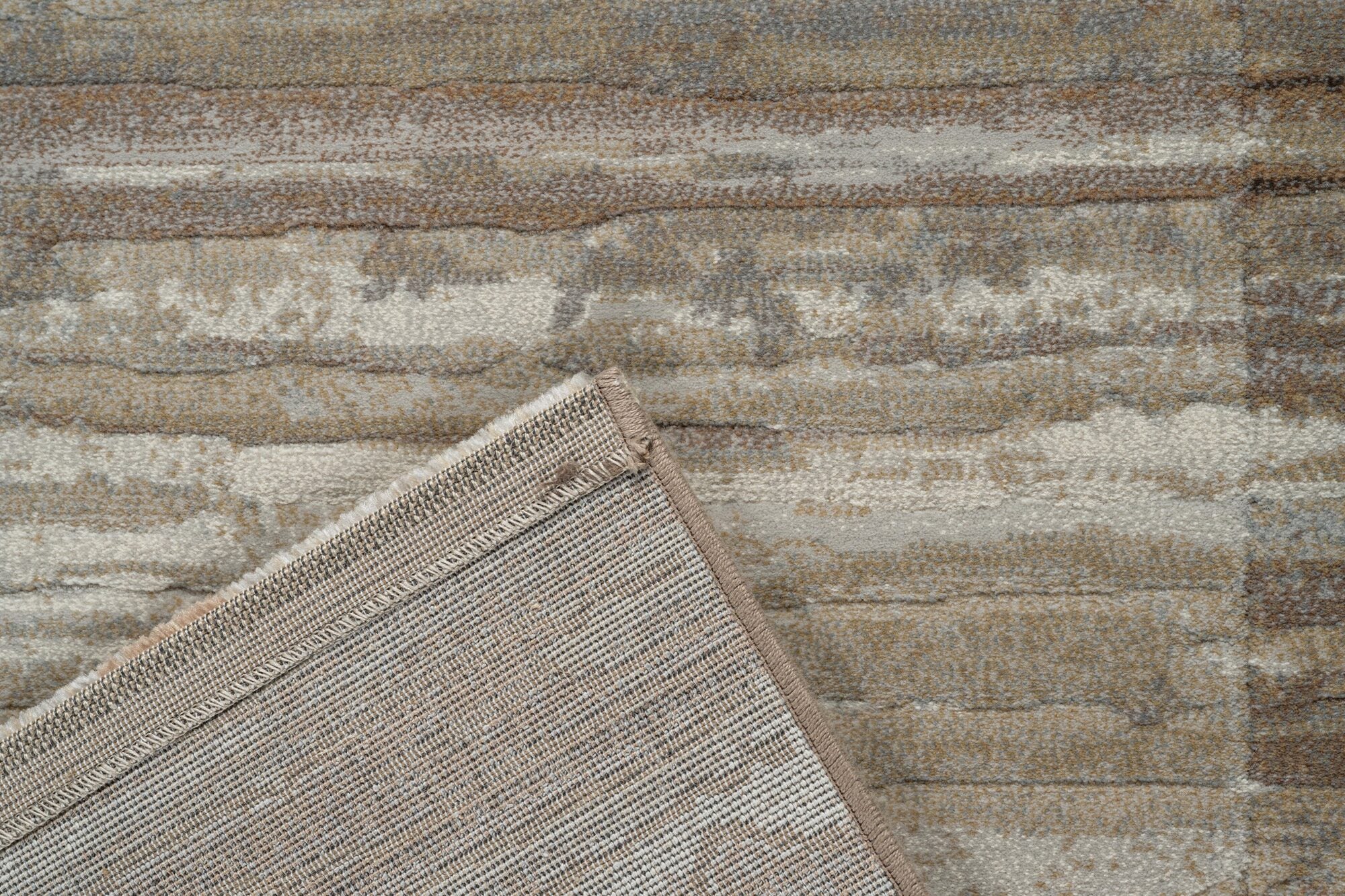 Galleria Bordered Strdata Beige Rug
