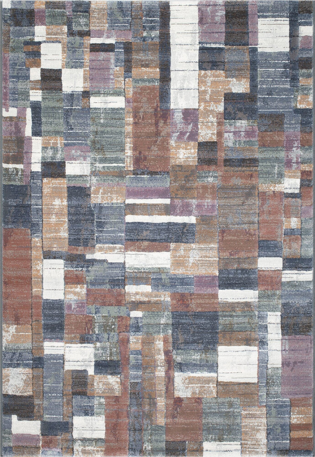 Galleria Mosaic Patch Blue grey Rug