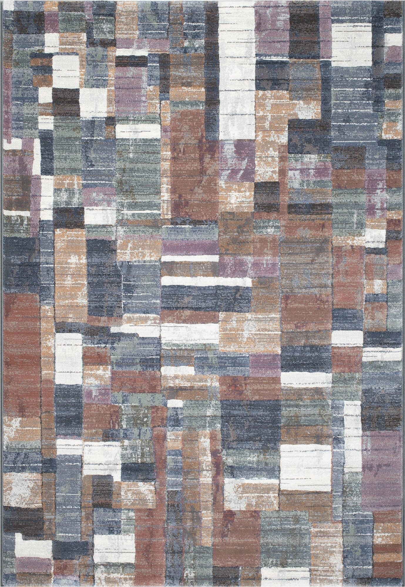Galleria Mosaic Patch Blue grey Rug