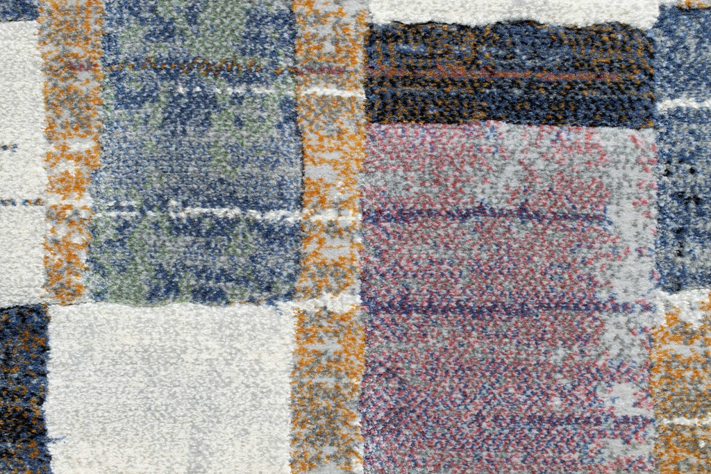 Galleria Mosaic Patch Blue grey Rug