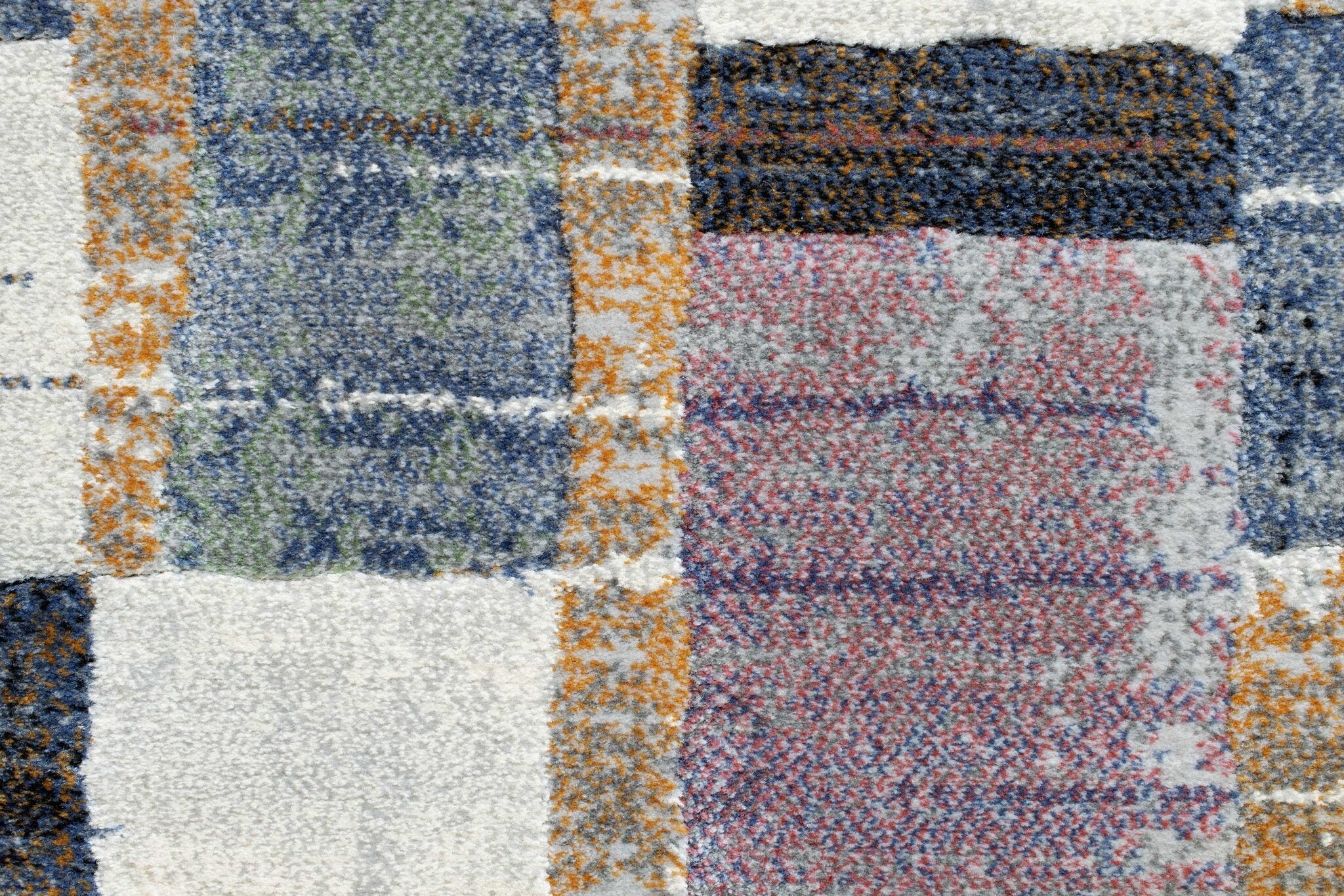 Galleria Mosaic Patch Blue grey Rug