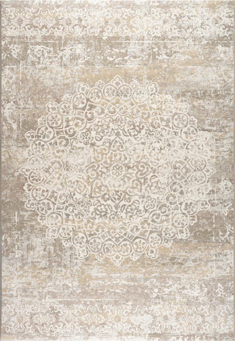 Galleria Faded Medallion Beige Rug