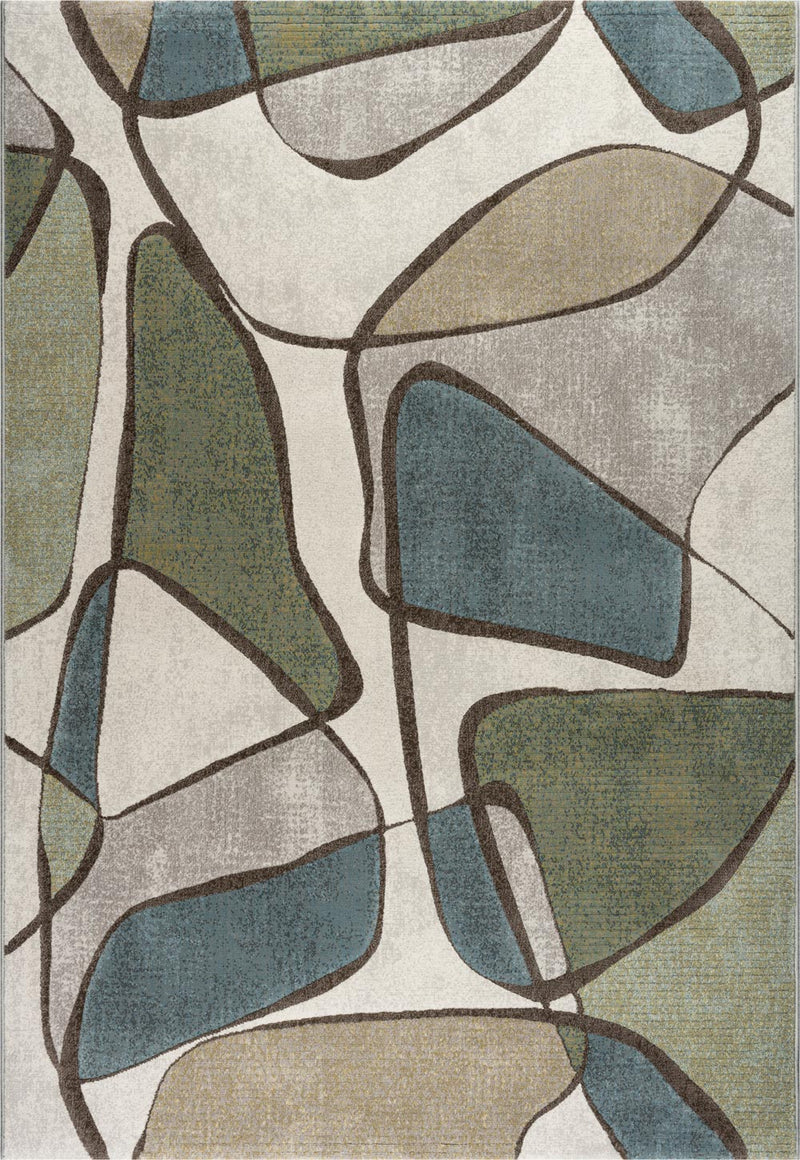 Galleria Mid Century Mosaic Green Rug