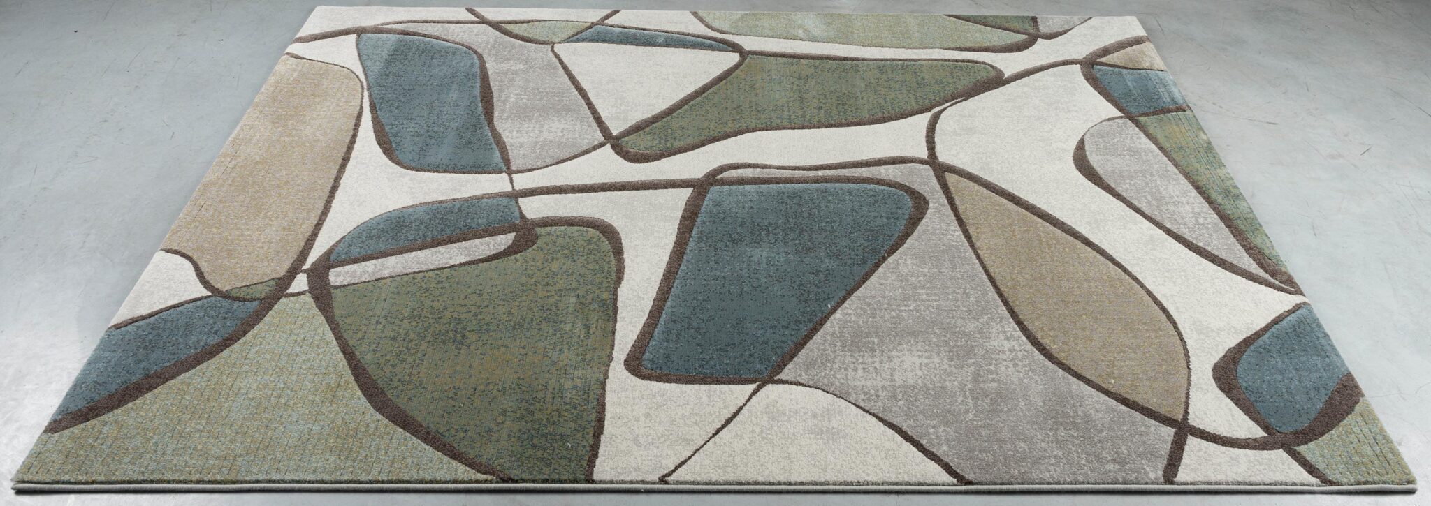 Galleria Mid Century Mosaic Green Rug