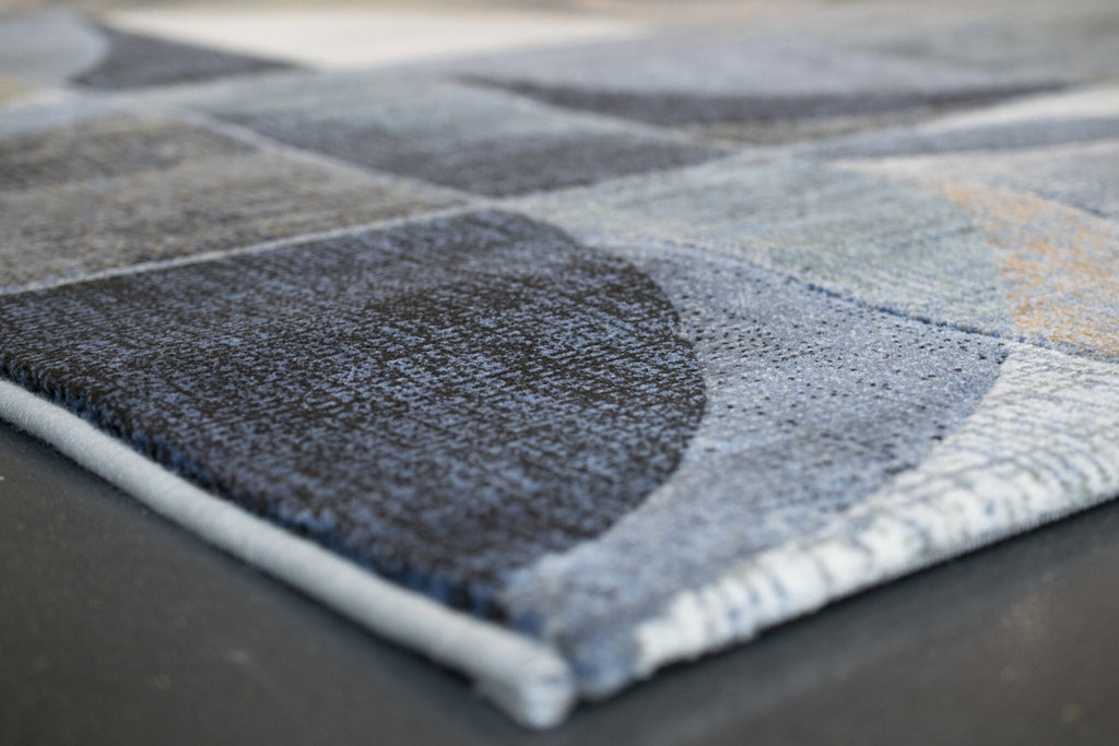 Galleria Arc Geometric Blue Rug