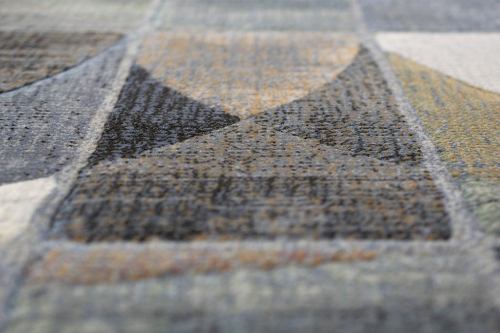 Galleria Arc Geometric Blue Rug