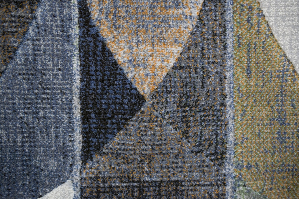 Galleria Arc Geometric Blue Rug