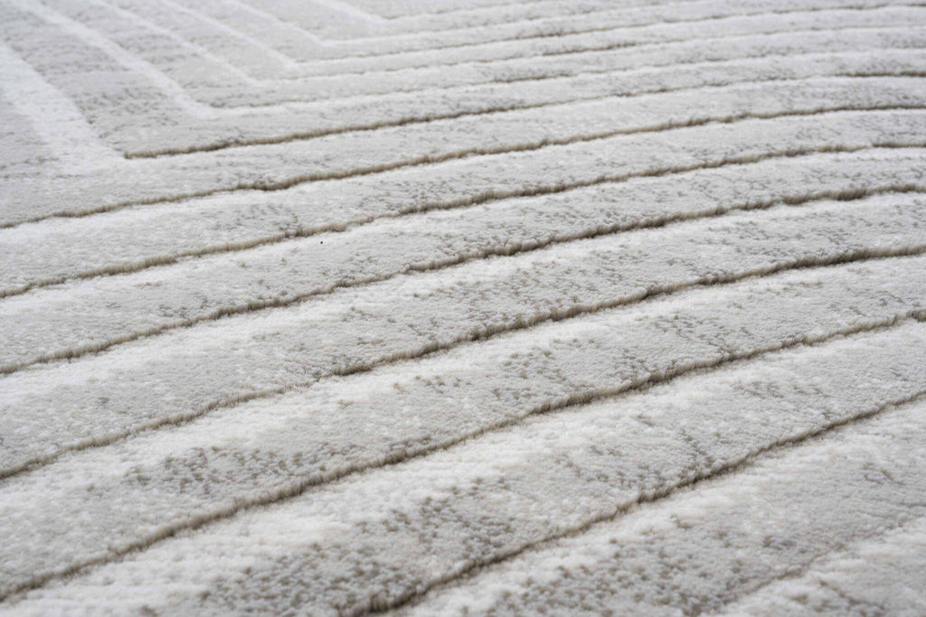 Galleria Carved Wave Beige Rug