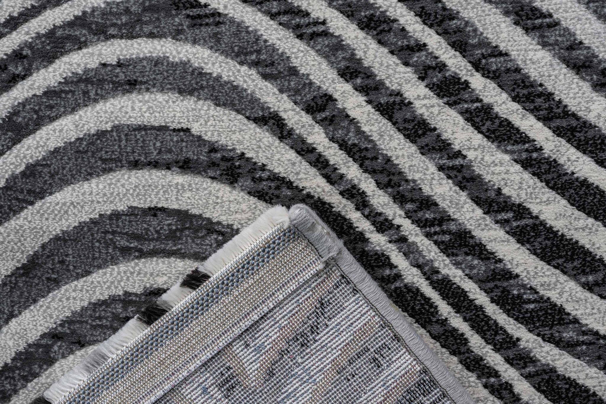 Galleria Carved Wave Grey Rug