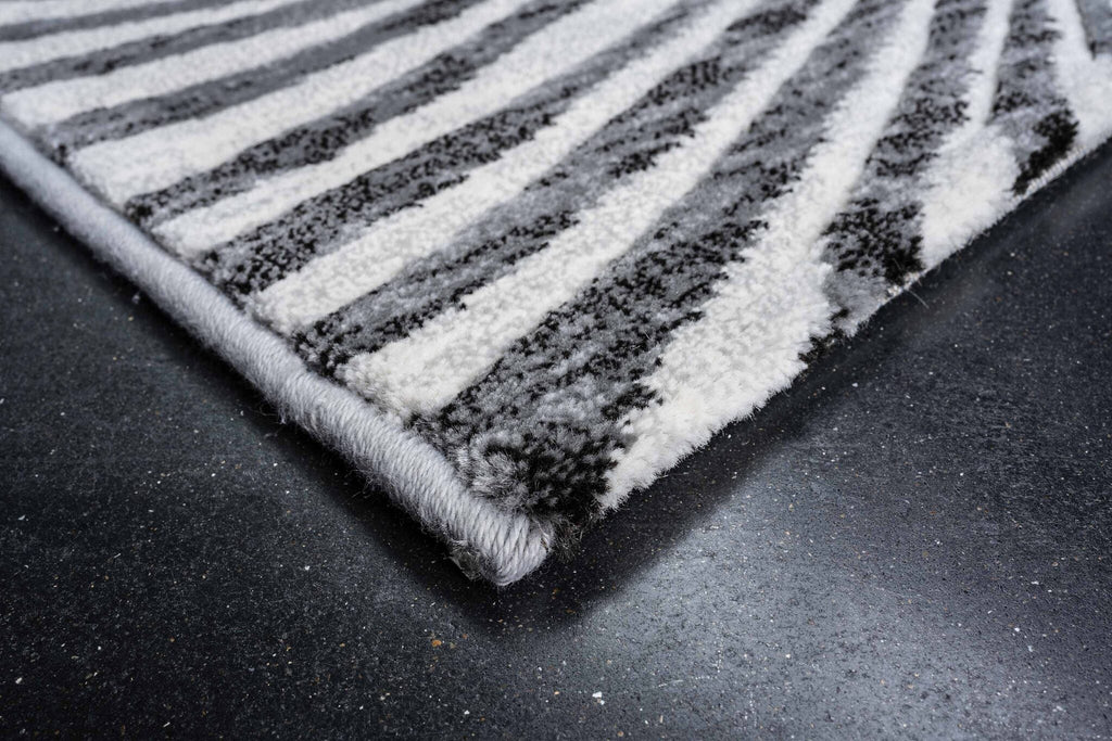 Galleria Carved Wave Grey Rug
