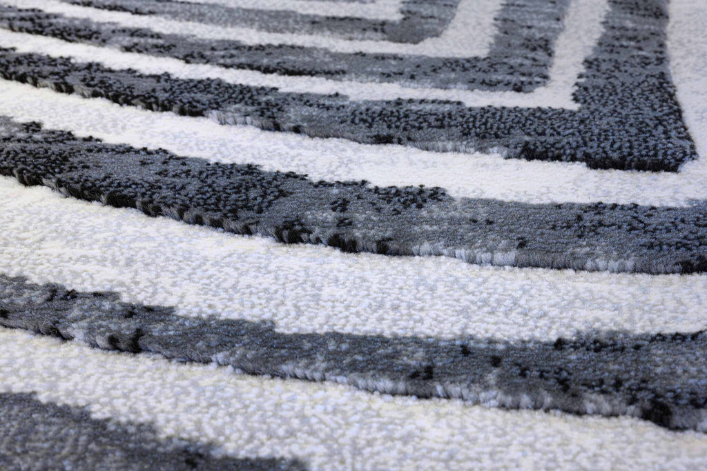 Galleria Carved Wave Grey Rug