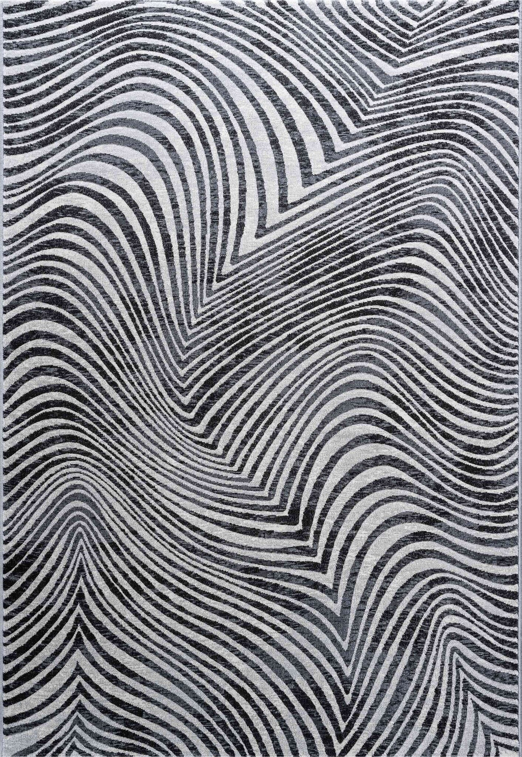 Galleria Carved Wave Grey Rug