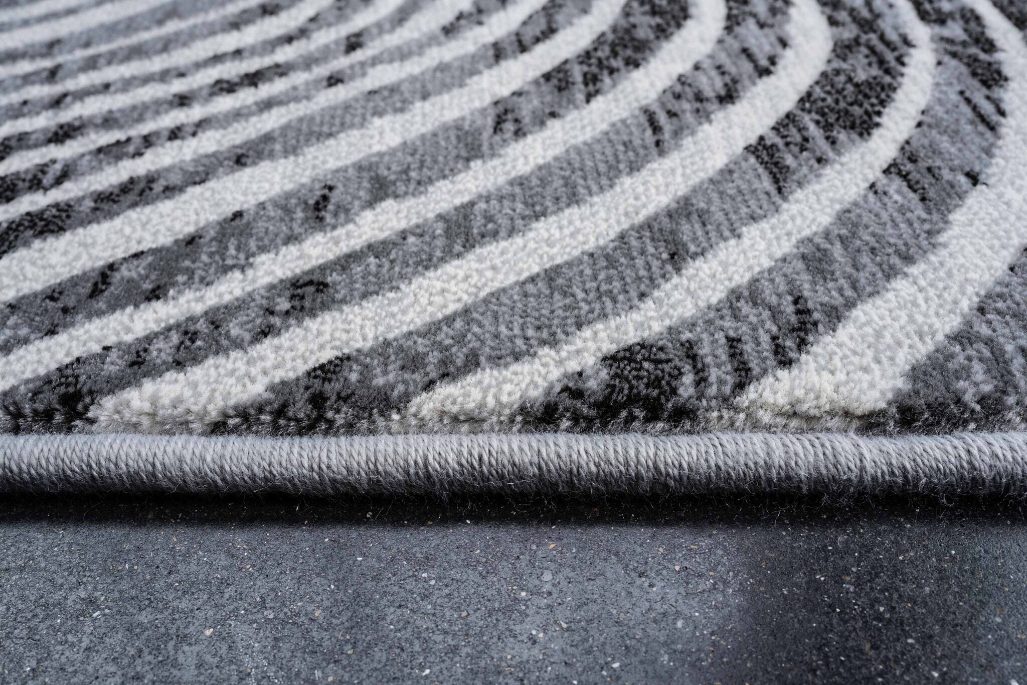 Galleria Carved Wave Grey Rug