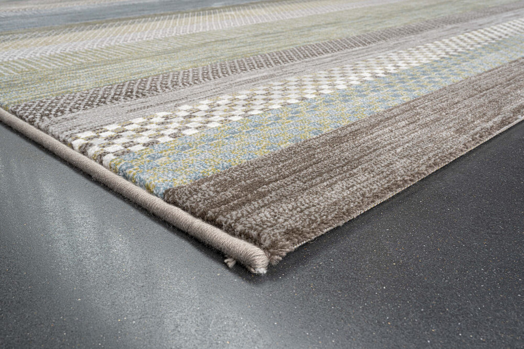 Galleria Berber Stripe Blue/Green Rug