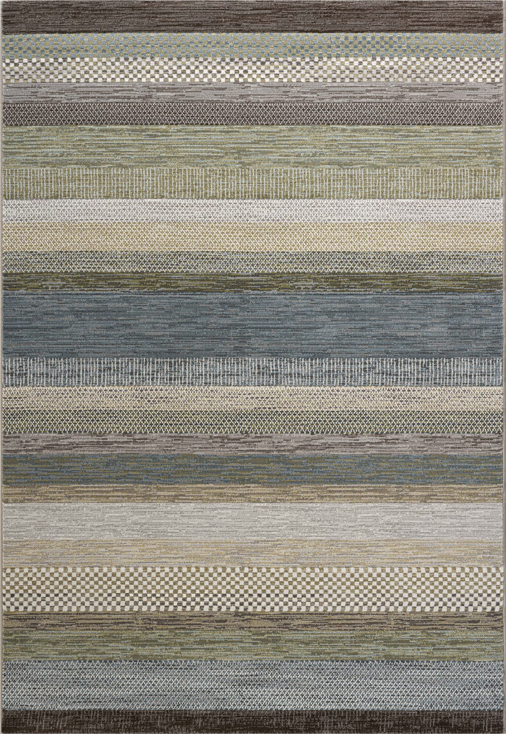 Galleria Berber Stripe Blue/Green Rug