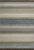 Galleria Berber Stripe Blue/Green Rug