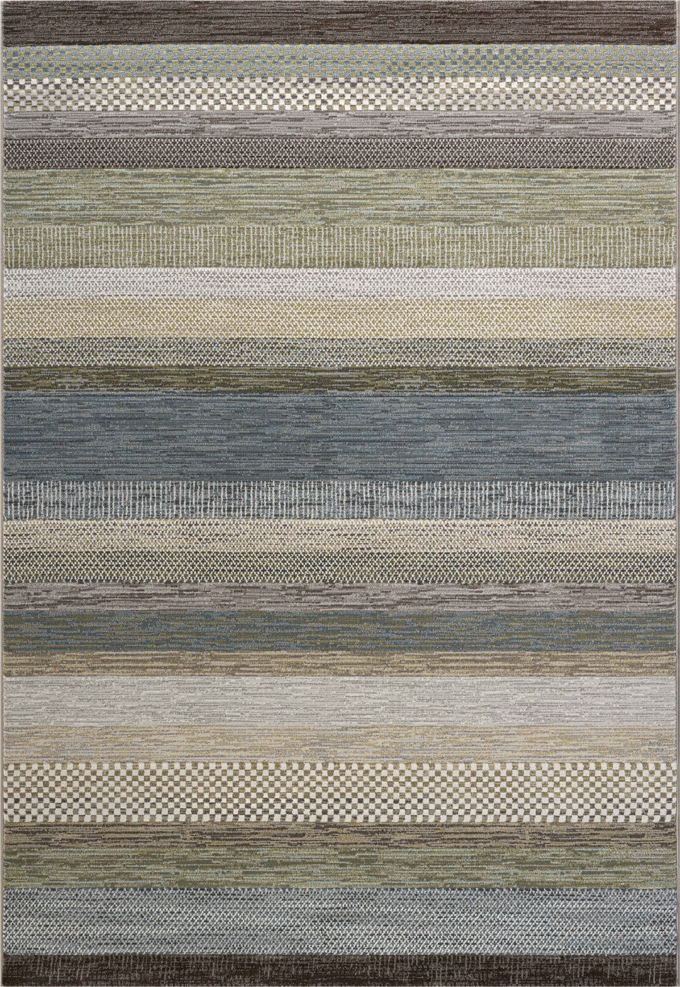 Galleria Berber Stripe Blue/Green Rug