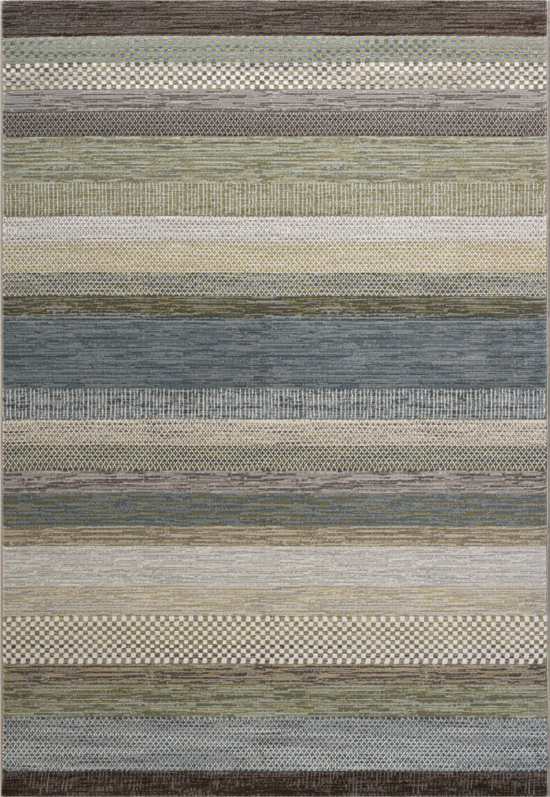 Galleria Berber Stripe Blue/Green Rug