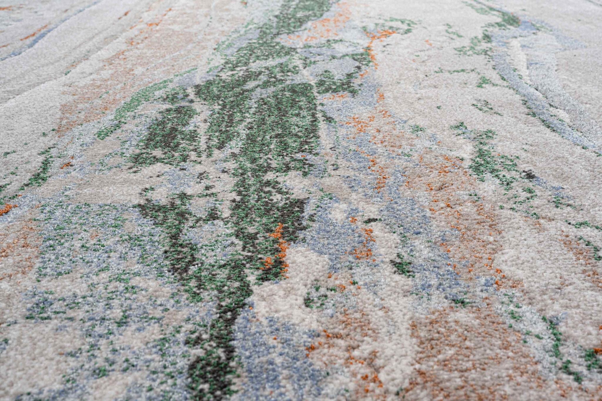 Quartz Agate Stripe Cream Green Rug