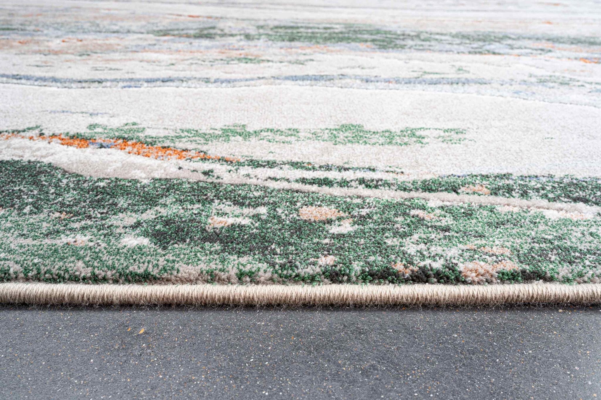 Quartz Agate Stripe Cream Green Rug