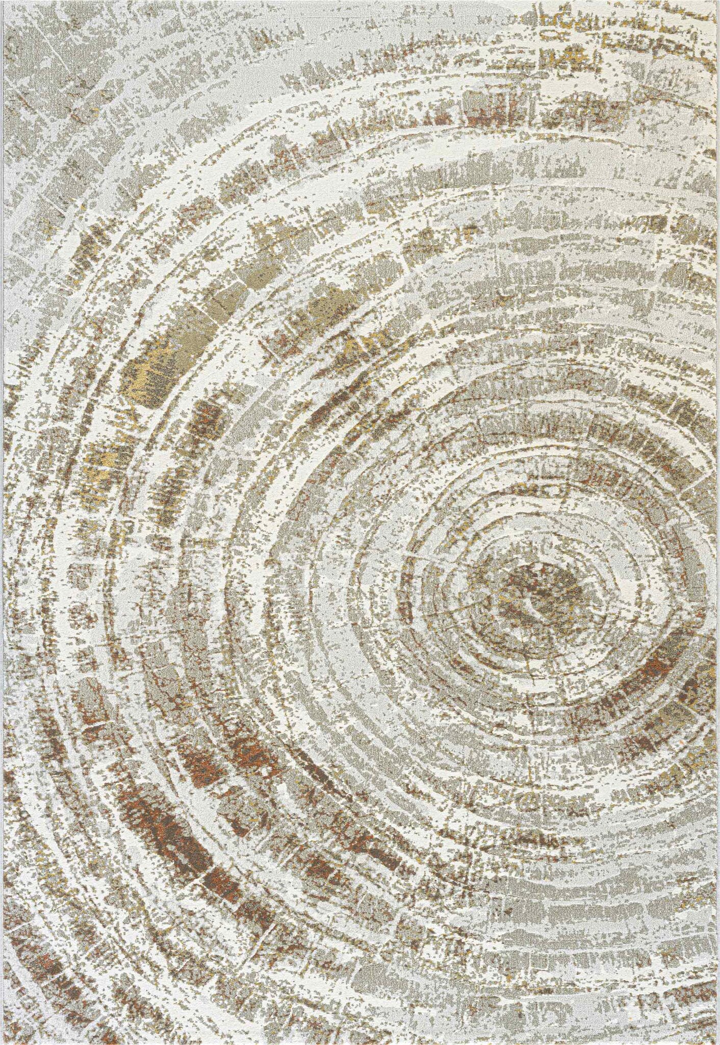 Quartz Tree Ring Cream Rug