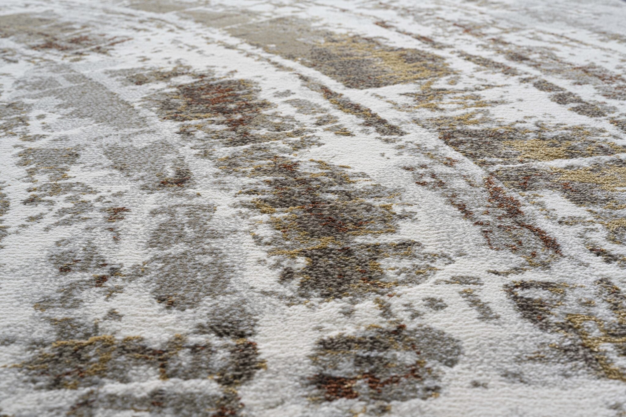Quartz Tree Ring Cream Rug