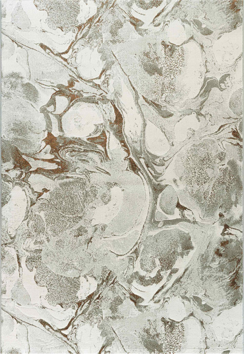 Quartz Swirled Marble Cream Rust Rug