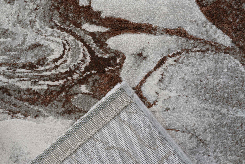 Quartz Swirled Marble Cream Rust Rug