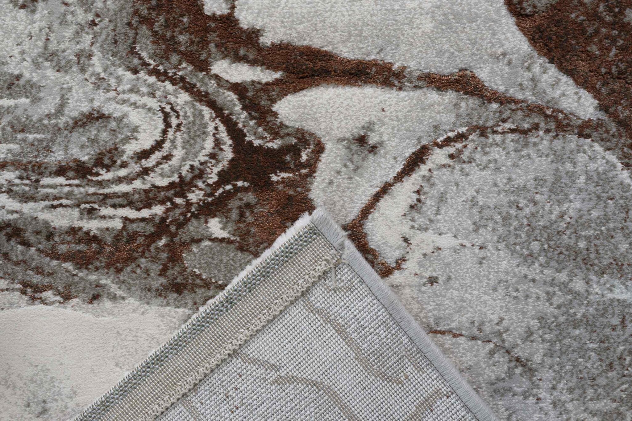 Quartz Swirled Marble Cream Rust Rug