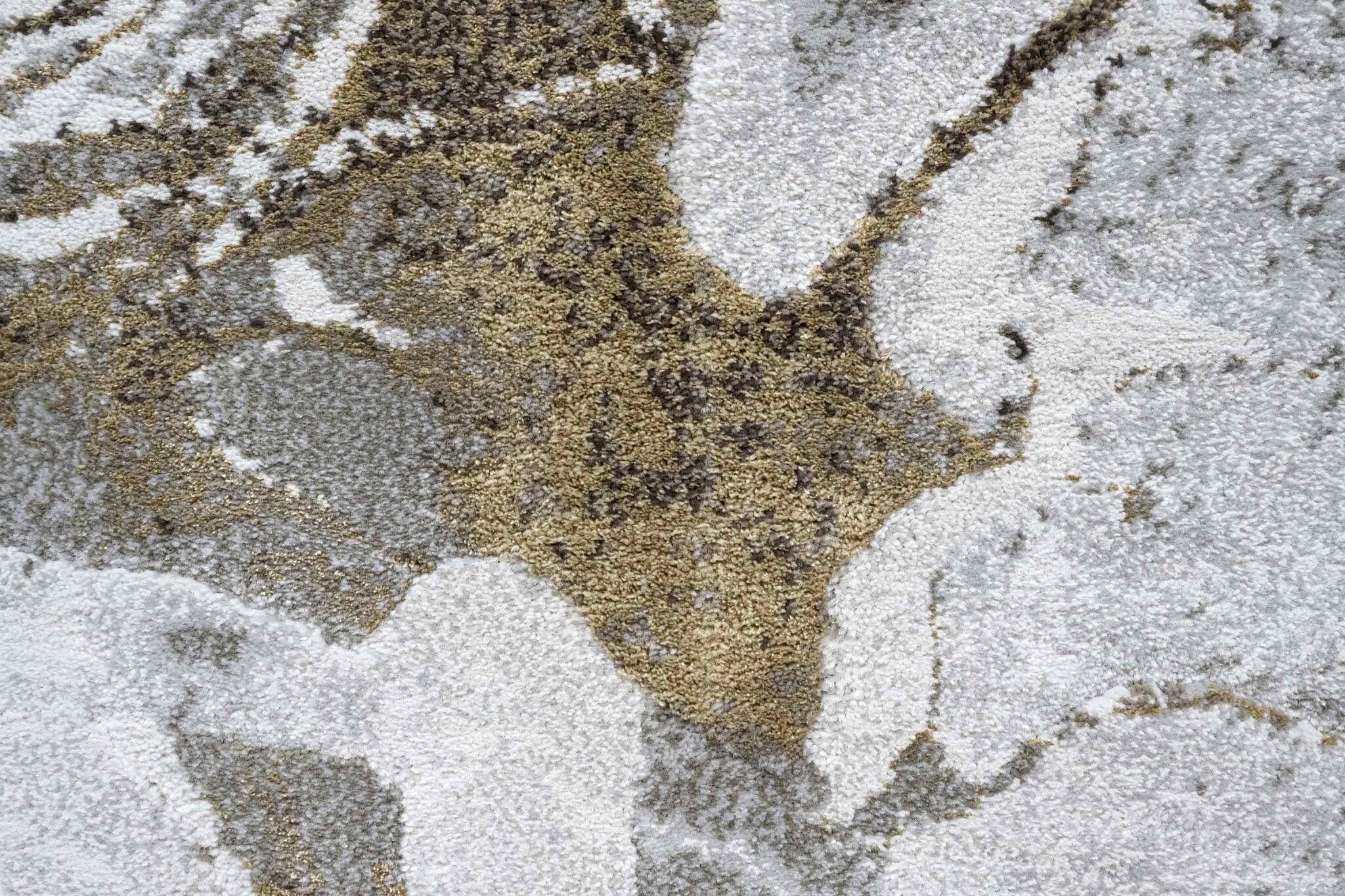Quartz Swirled Marble Cream Gold Rug