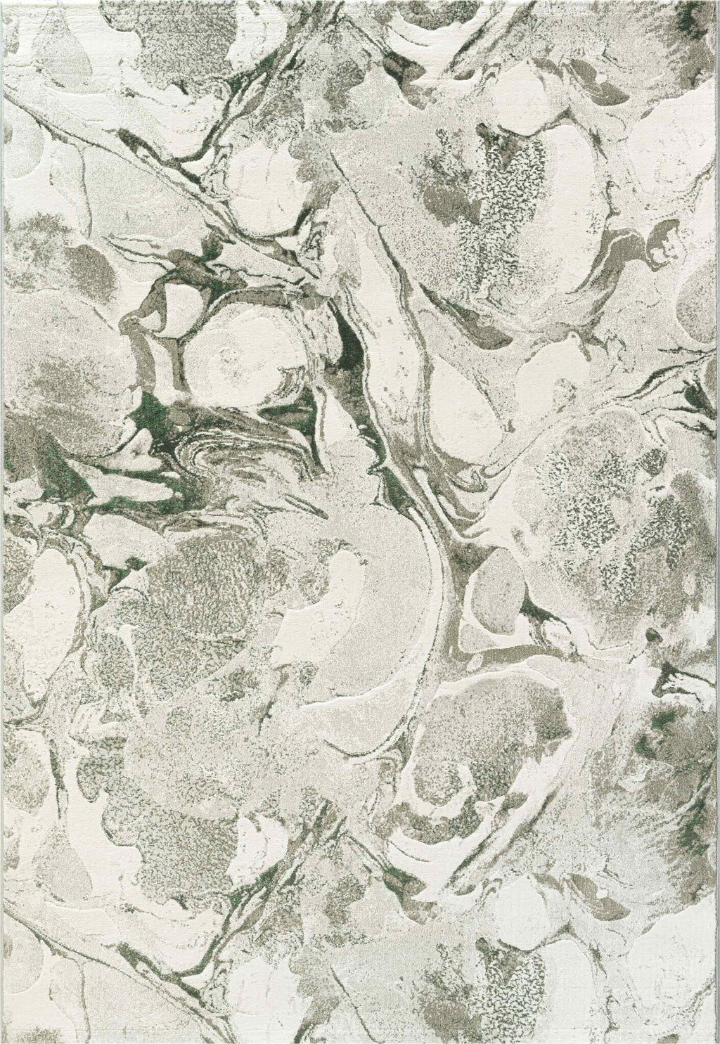 Quartz Swirled Marble Cream Green Rug