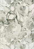 Quartz Swirled Marble Cream Green Rug