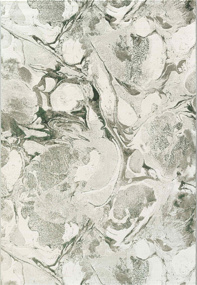 Quartz Swirled Marble Cream Green Rug