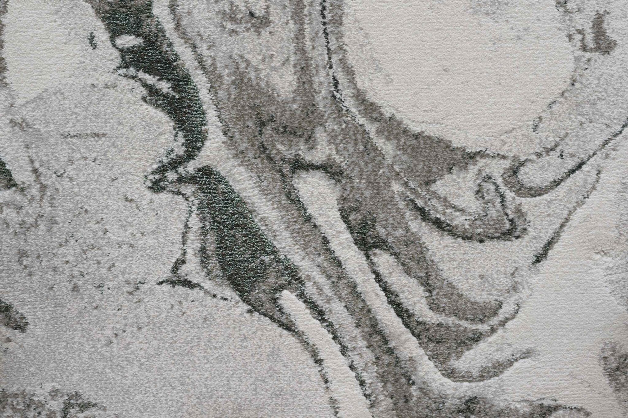 Quartz Swirled Marble Cream Green Rug