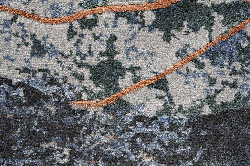 Quartz Mineral Flow Blue Rug