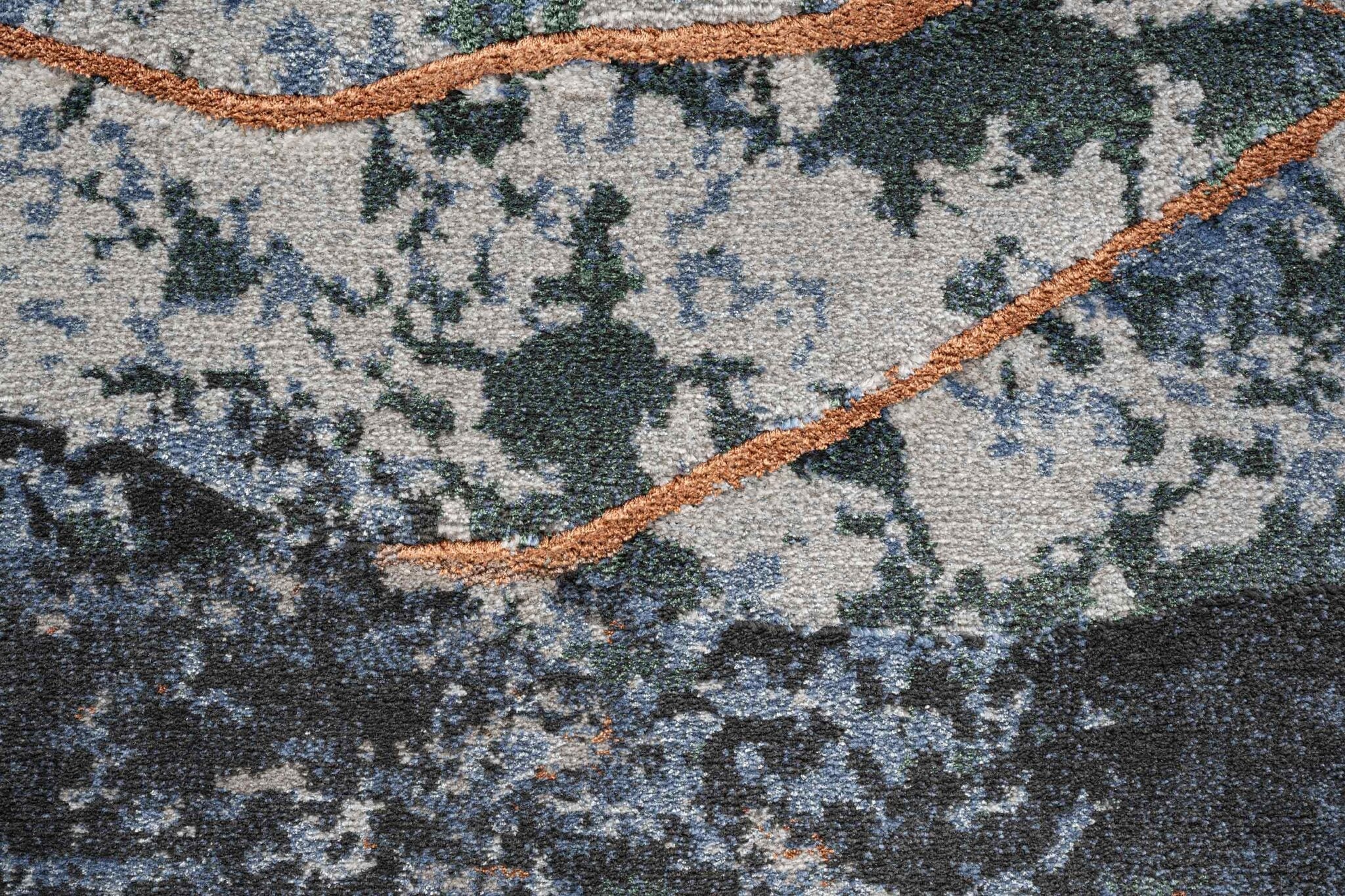 Quartz Mineral Flow Blue Rug