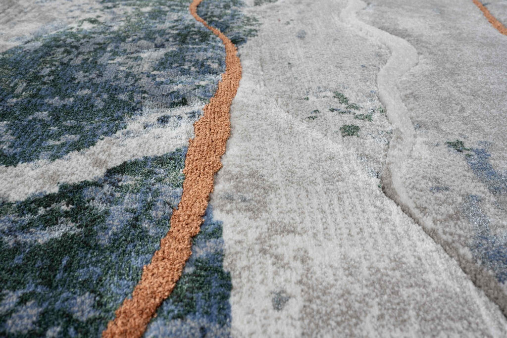 Quartz Mineral Flow Blue (9262) Rug