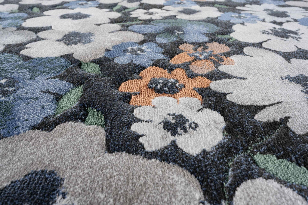 Quartz Ditsy Floral Blue Rug