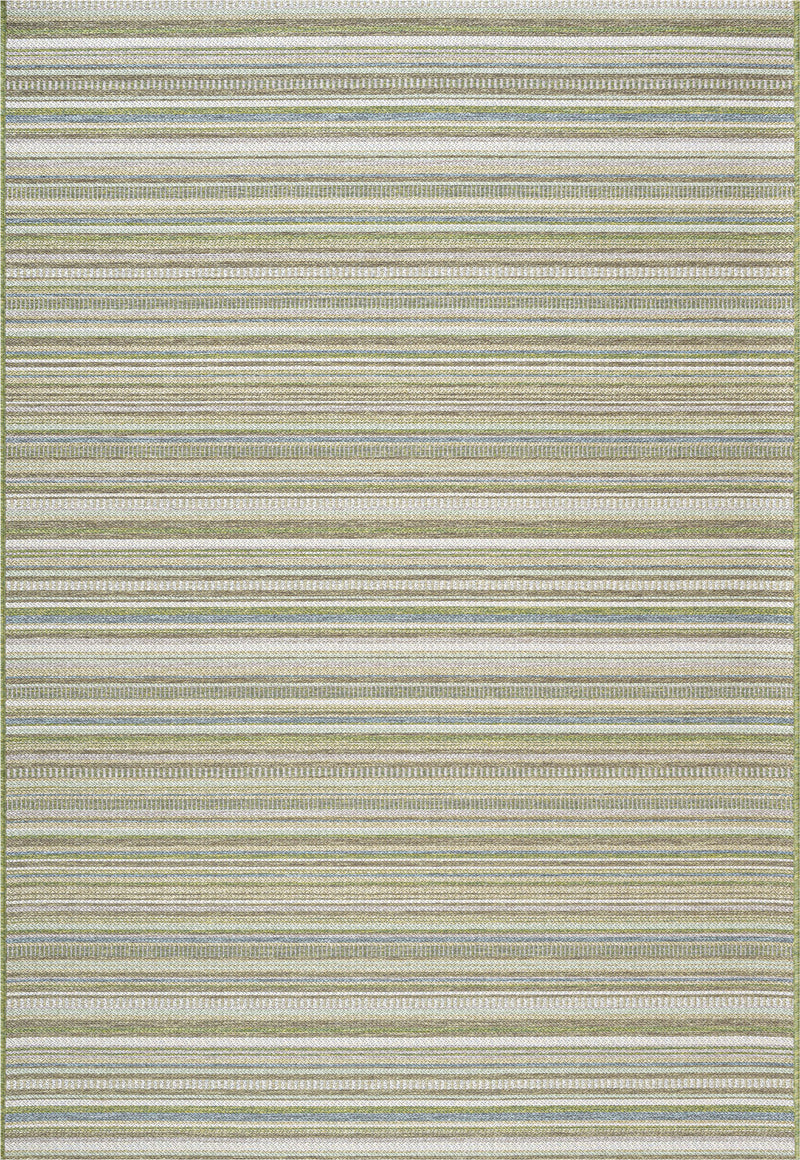 Brighton Deckchair Stripe Green Rug