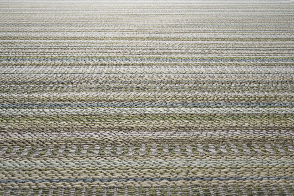 Brighton Deckchair Stripe Green Rug