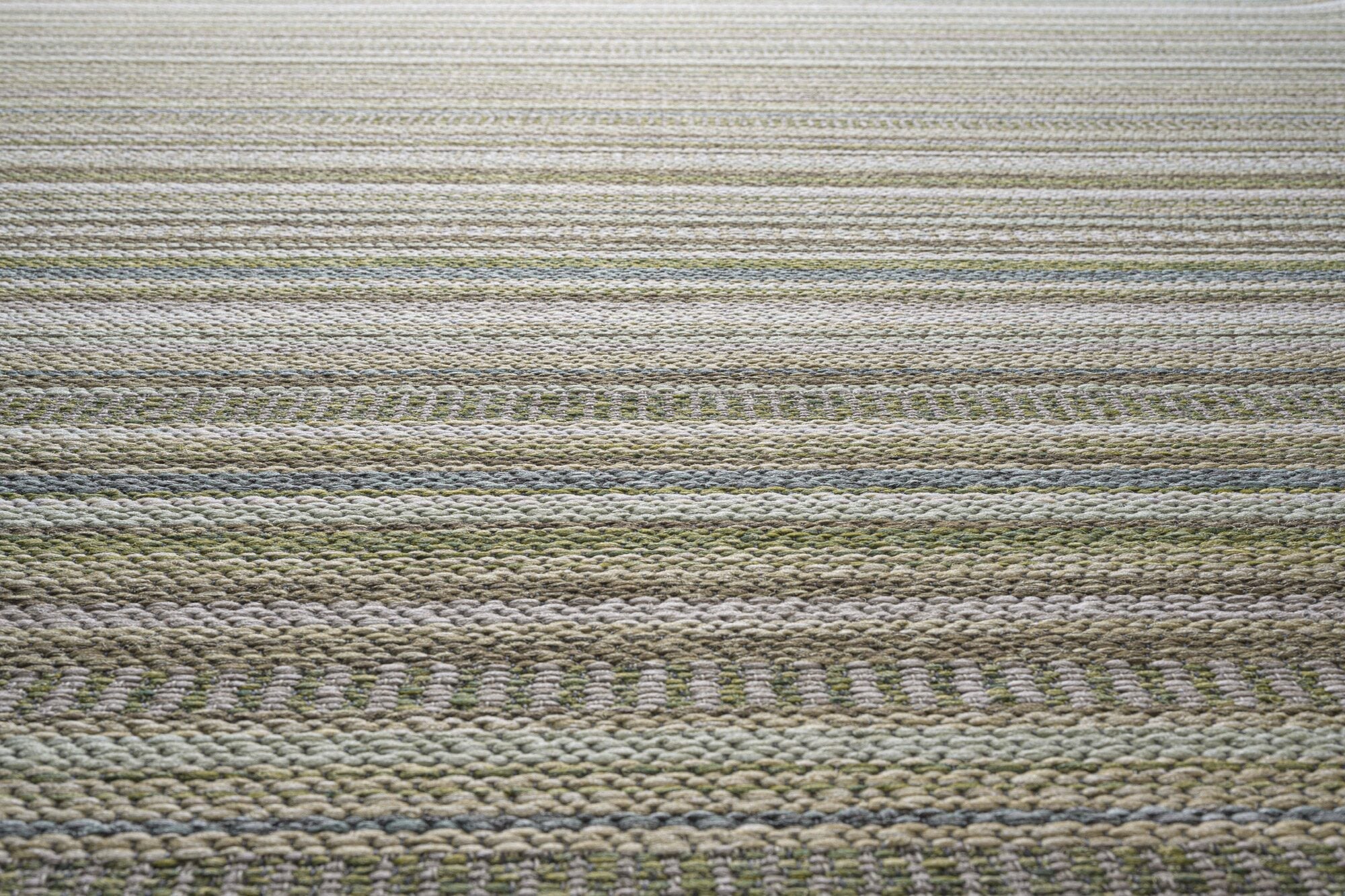 Brighton Deckchair Stripe Green Rug