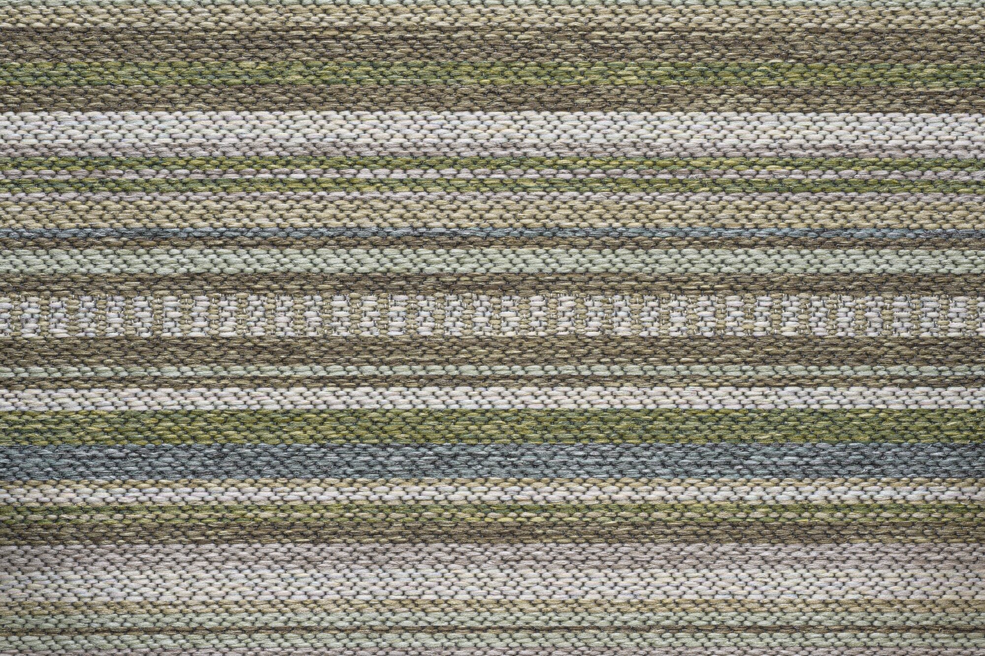 Brighton Deckchair Stripe Green Rug