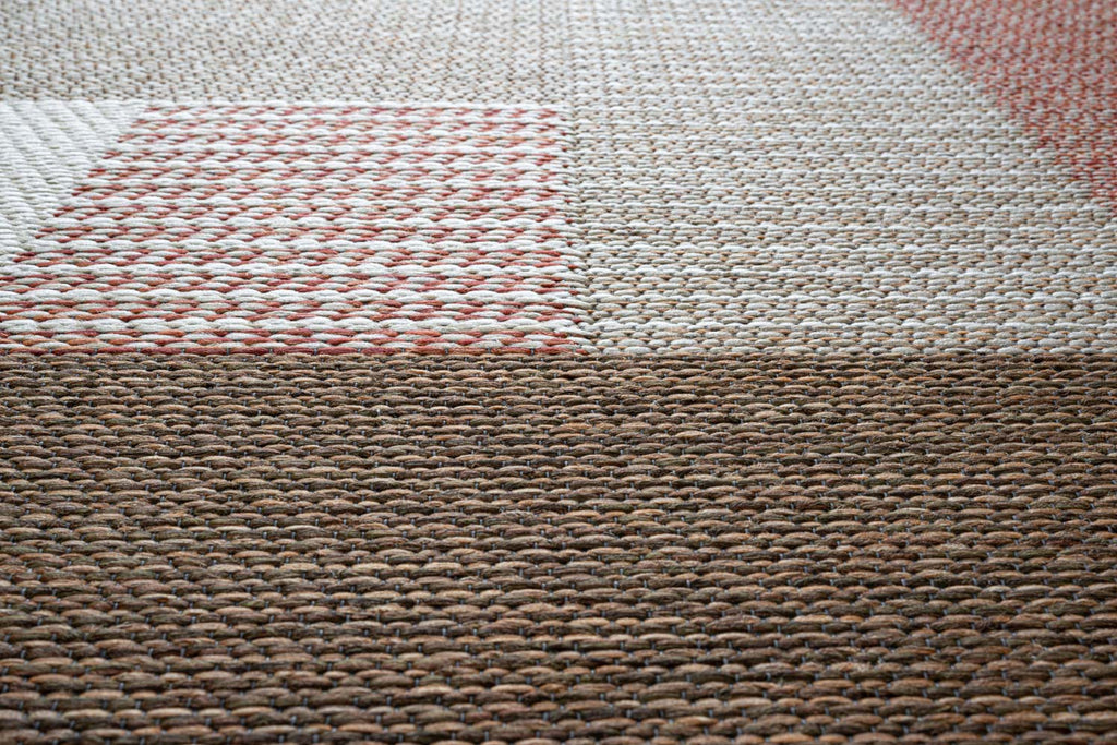 Brighton Patchwork Block Terracotta Rug