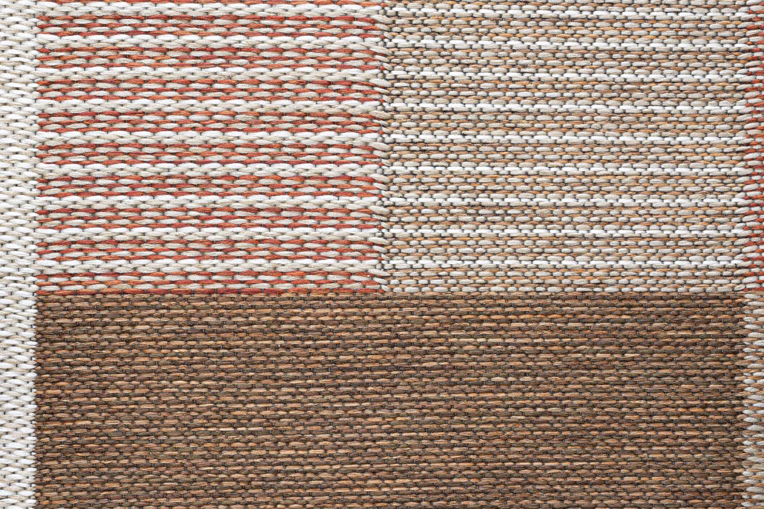 Brighton Patchwork Block Terracotta Rug