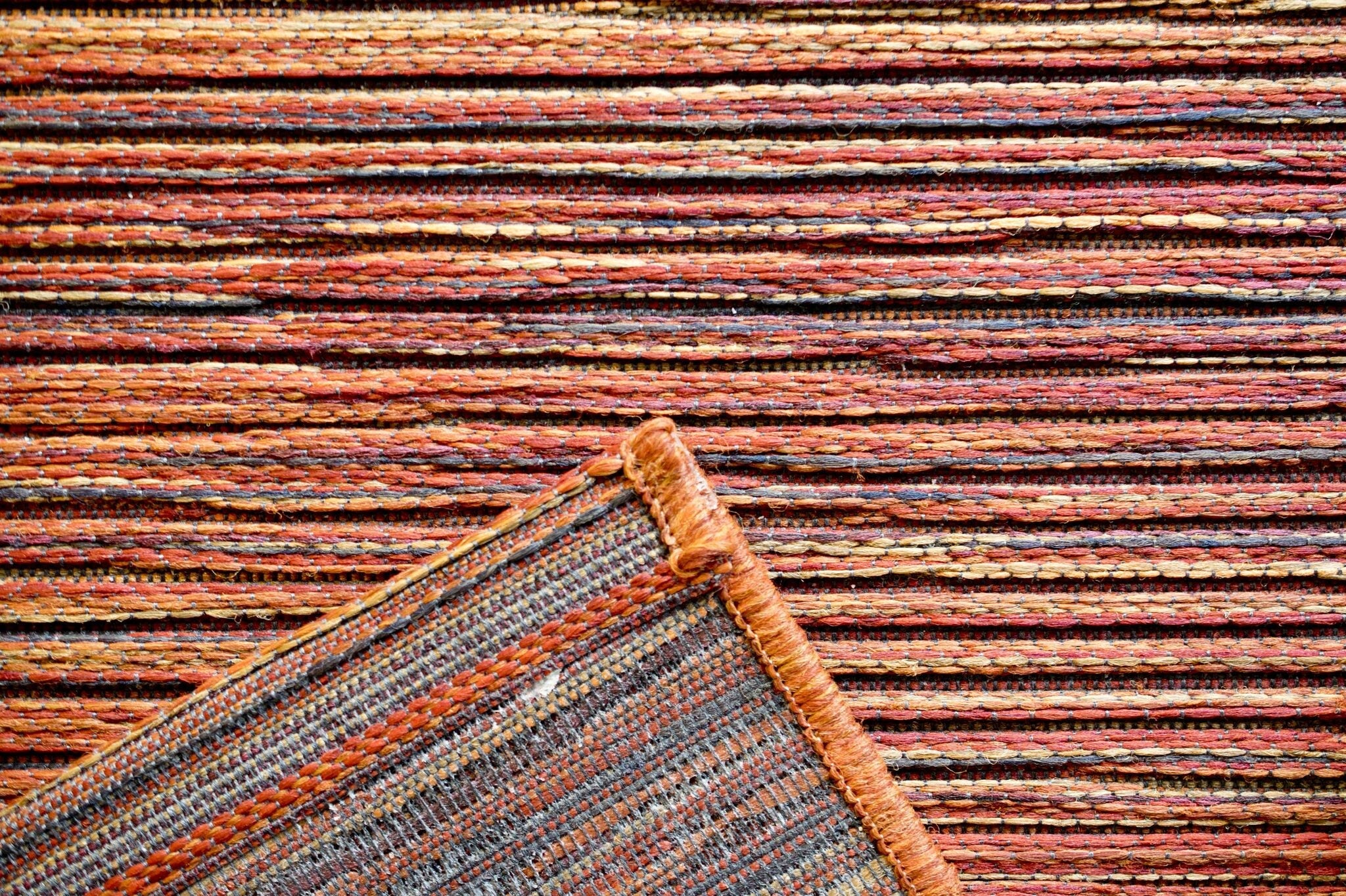 Brighton Marled Stripe Rust Rug