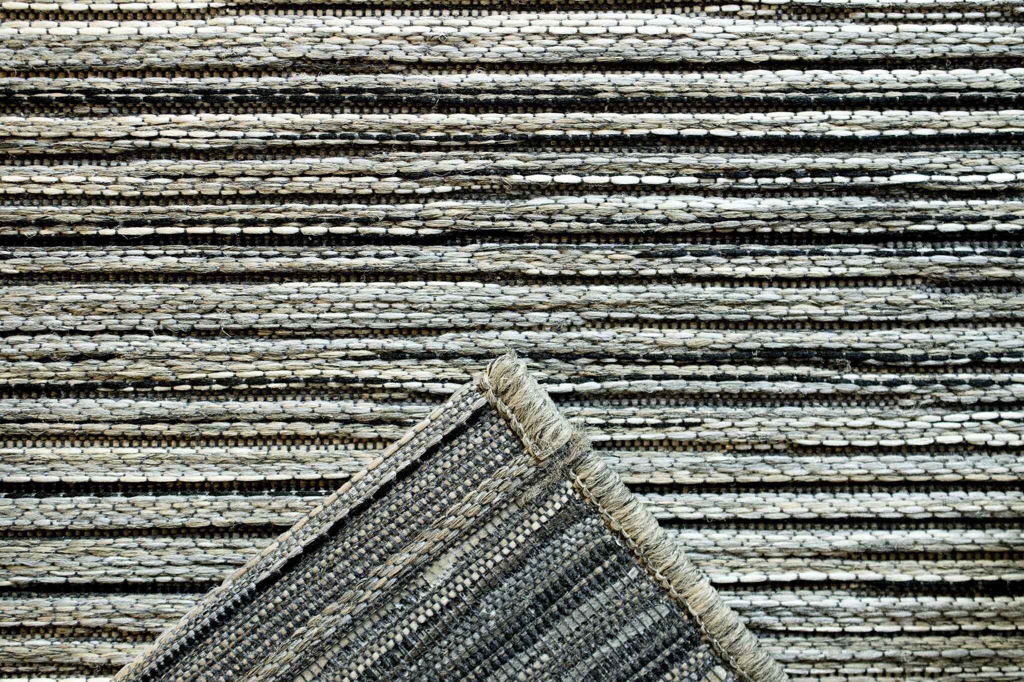 Brighton Marled Stripe Grey Rug