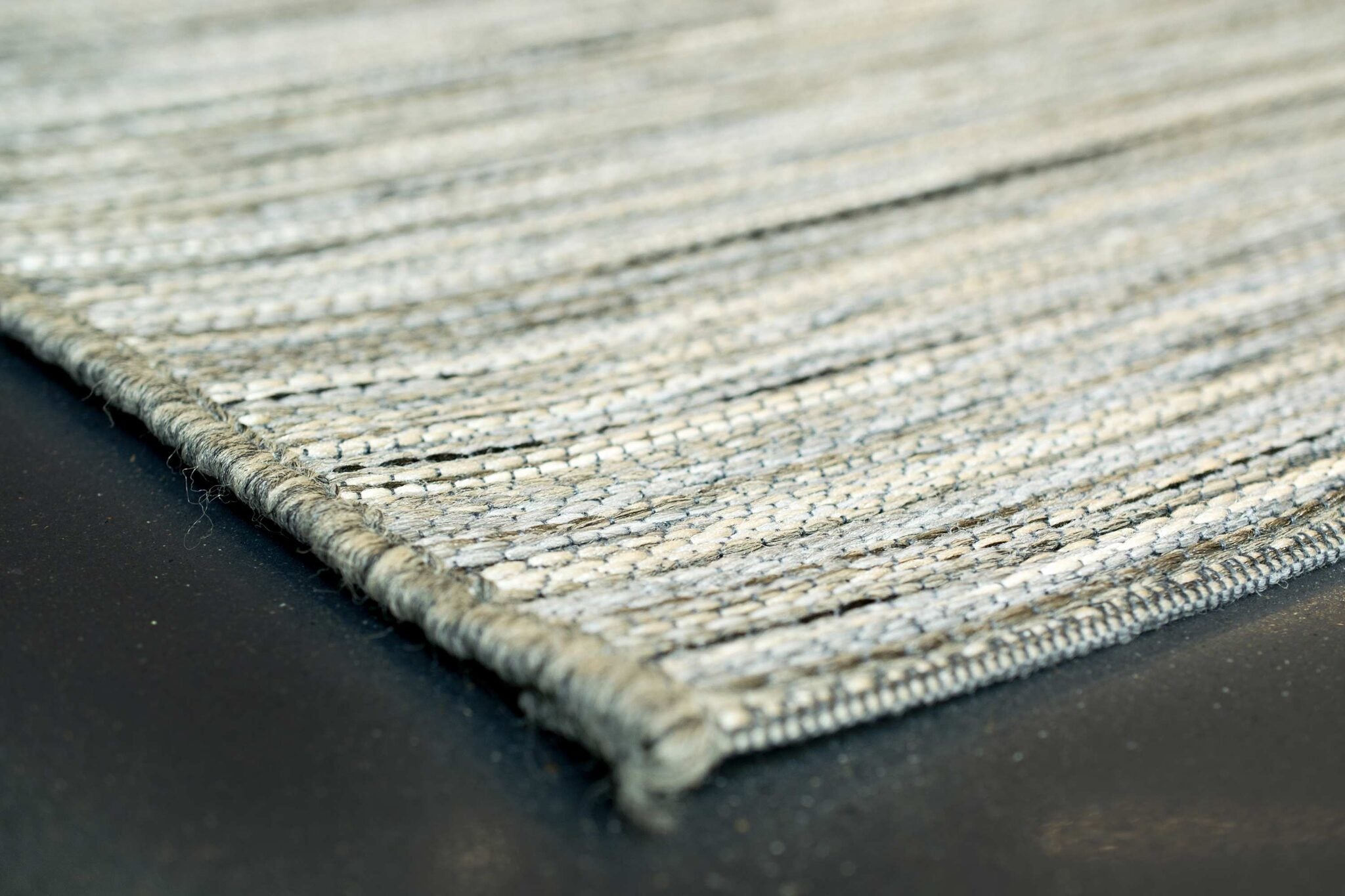 Brighton Marled Stripe Grey Rug